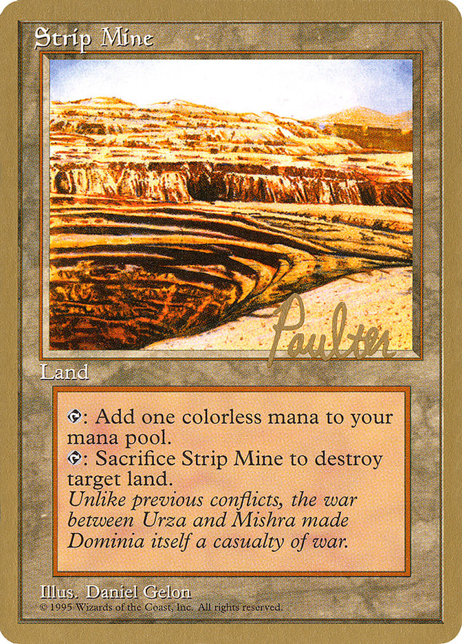 Strip Mine (Preston Poulter) [Pro Tour Collector Set] Magic: The Gathering