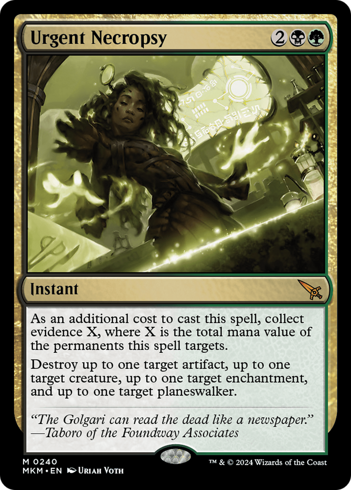 Urgent Necropsy [Murders at Karlov Manor] Magic: The Gathering