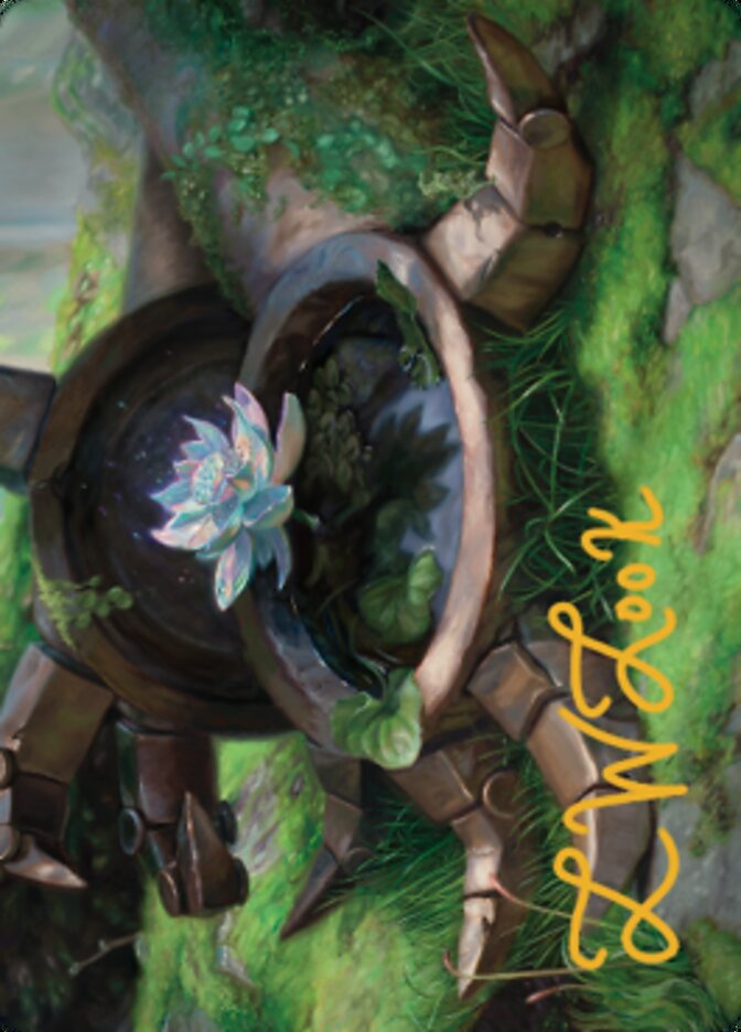 Timeless Lotus Art Card (Gold-Stamped Signature) [Dominaria United Art Series] Magic: The Gathering