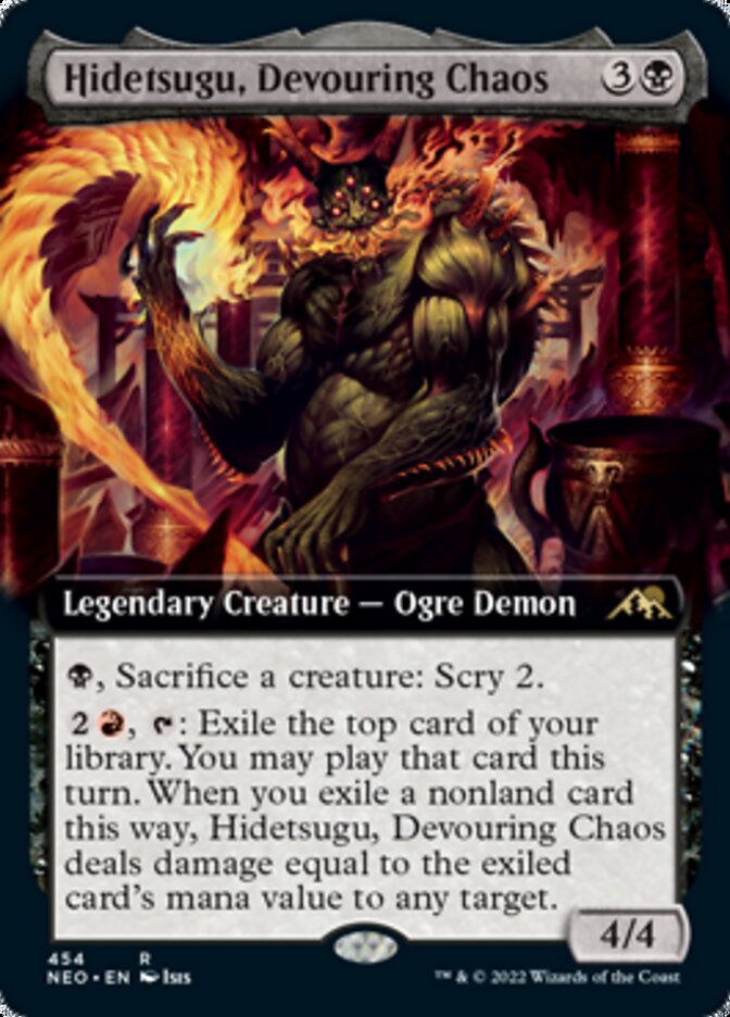 Hidetsugu, Devouring Chaos (Extended Art) [Kamigawa: Neon Dynasty] Magic: The Gathering