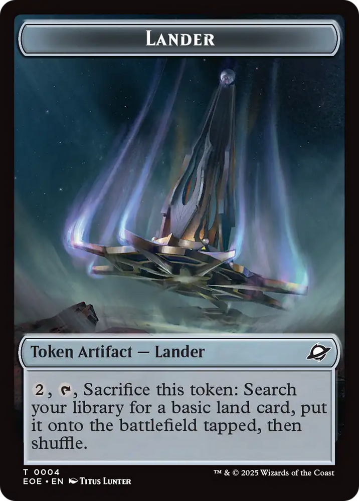 Human Soldier // Lander (0004) Doubled-Sided Token [Edge of Eternities Tokens] Magic: The Gathering