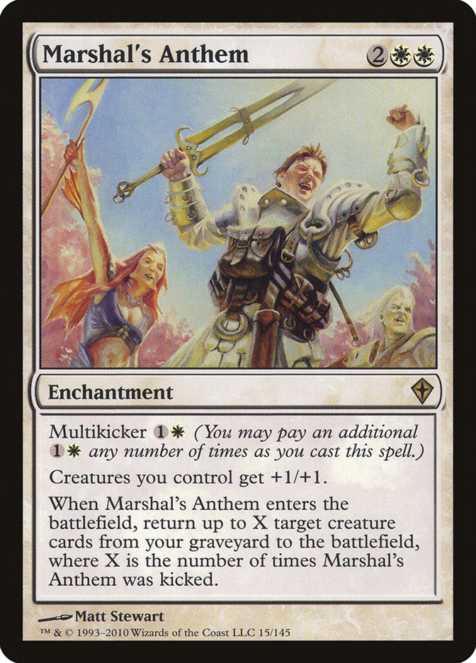 Marshal's Anthem [Worldwake] Magic: The Gathering