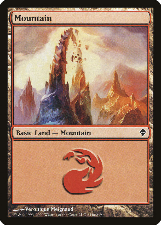 Mountain (244a) [Zendikar] Magic: The Gathering