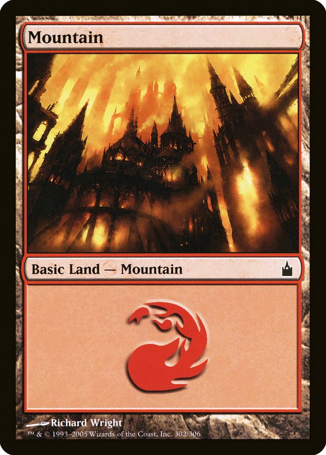 Mountain (302) [Ravnica: City of Guilds] Magic: The Gathering