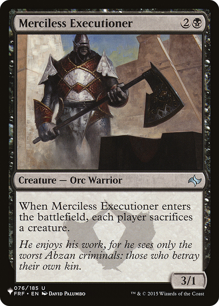 Merciless Executioner [The List] Magic: The Gathering