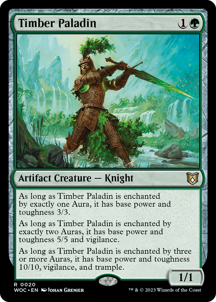 Timber Paladin [Wilds of Eldraine Commander] Magic: The Gathering