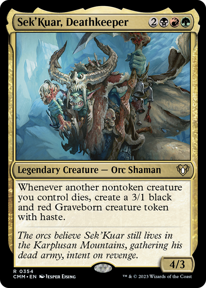 Sek'Kuar, Deathkeeper [Commander Masters] Magic: The Gathering
