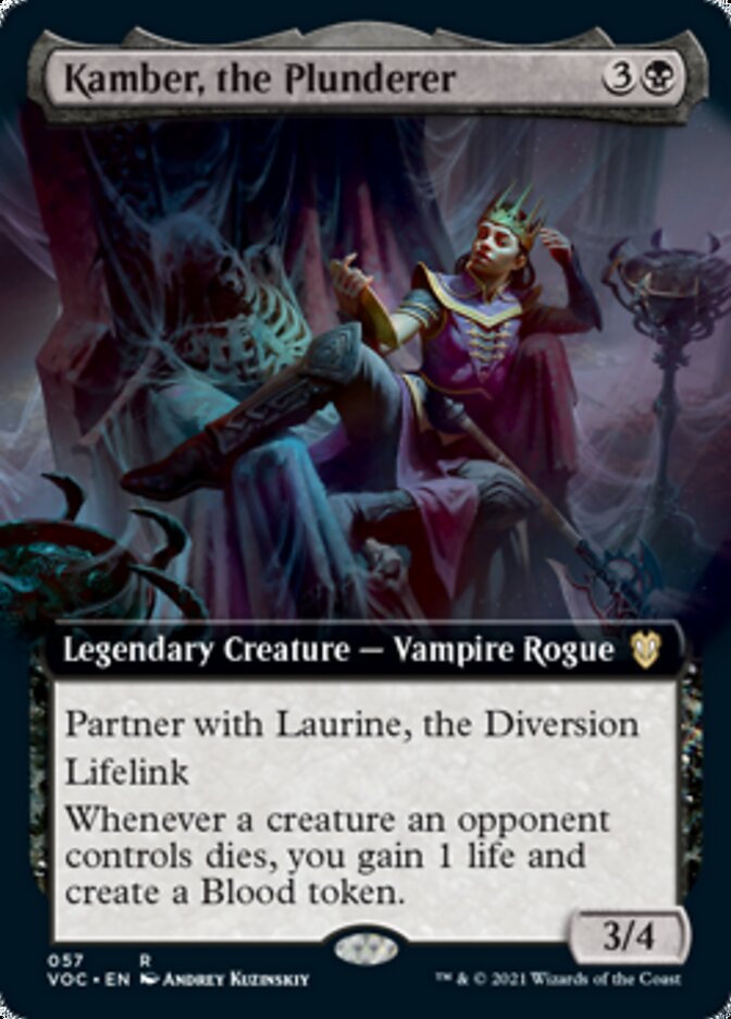 Kamber, the Plunderer (Extended Art) [Innistrad: Crimson Vow Commander] Magic: The Gathering