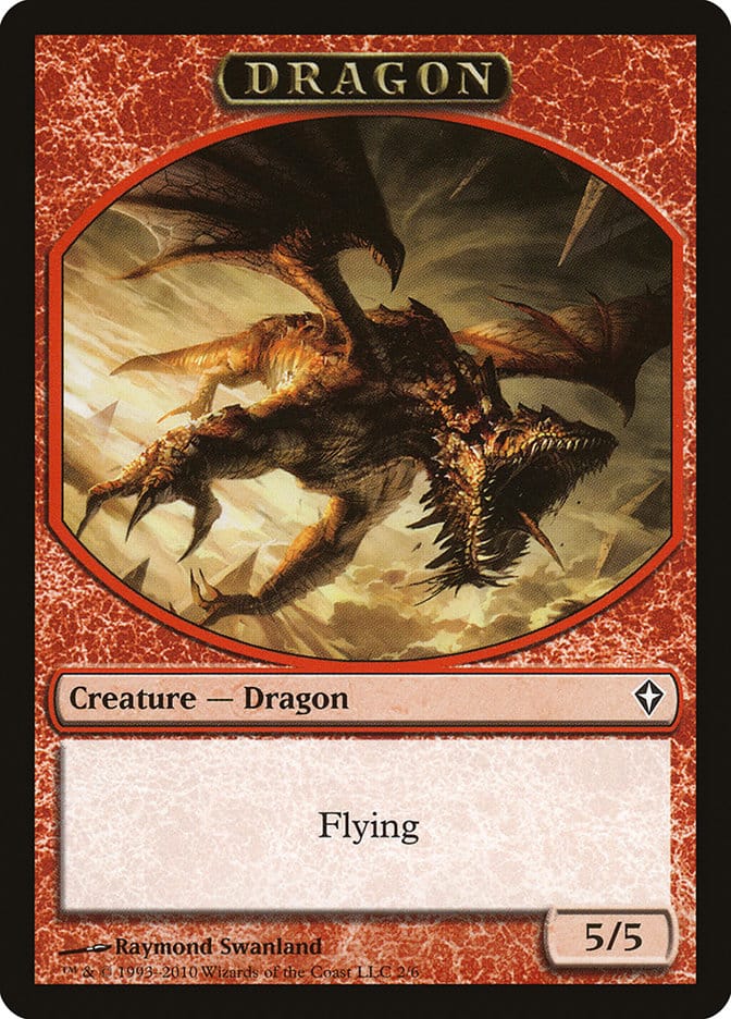 Dragon Token [Worldwake Tokens] Magic: The Gathering