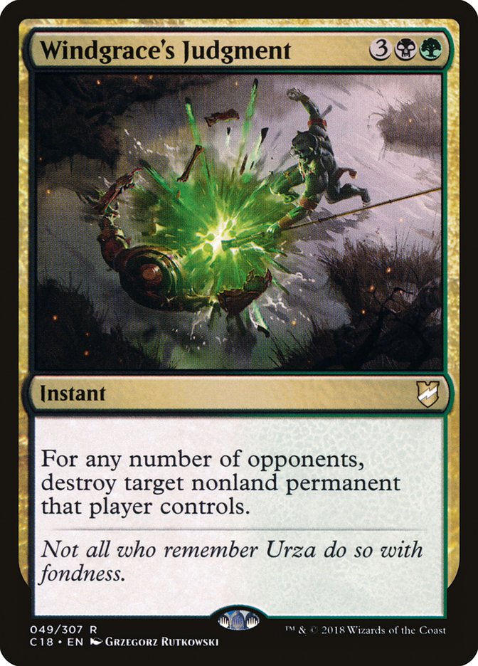 Windgrace's Judgment [Commander 2018] Magic: The Gathering