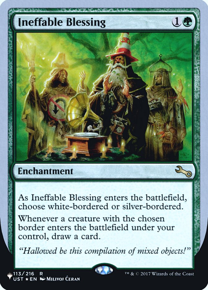 Ineffable Blessing (Bordered) (Unfinity Foil Edition) [The List] Magic: The Gathering