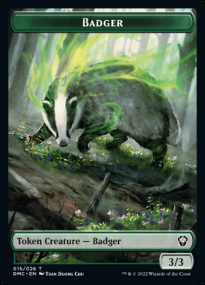 Soldier // Badger Double-Sided Token [Dominaria United Tokens] Magic: The Gathering