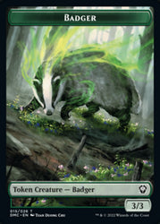 Soldier // Badger Double-Sided Token [Dominaria United Tokens] Magic: The Gathering
