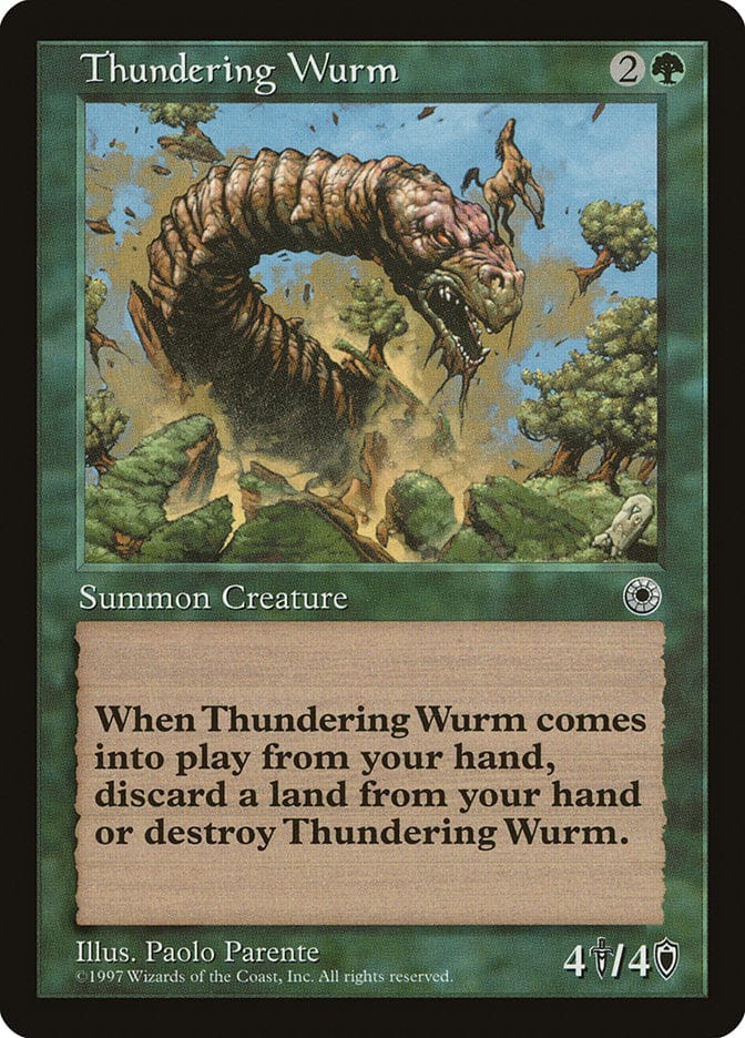 Thundering Wurm [Portal] Magic: The Gathering