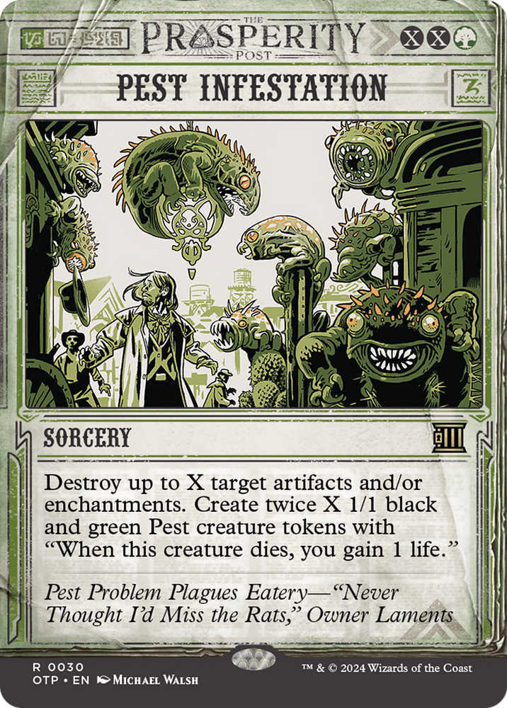 Pest Infestation [Outlaws of Thunder Junction: Breaking News] Magic: The Gathering
