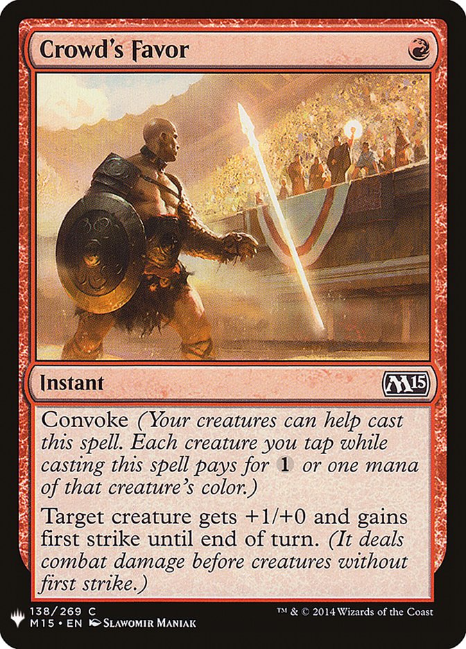 Crowd's Favor [Mystery Booster] Magic: The Gathering