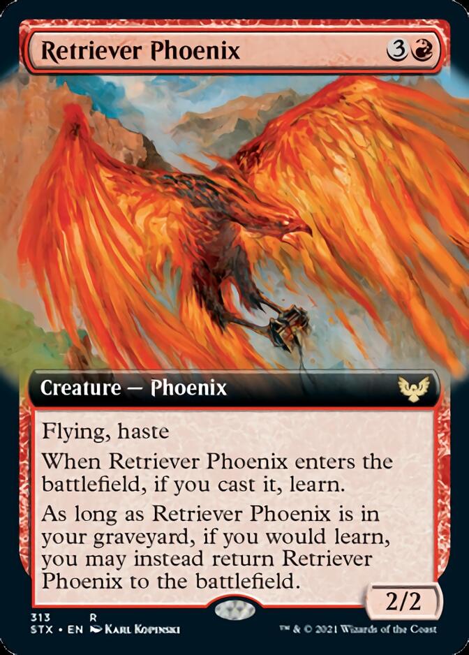 Retriever Phoenix (Extended Art) [Strixhaven: School of Mages] Magic: The Gathering