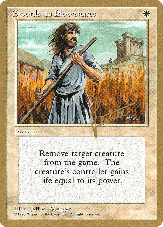Swords to Plowshares (Bertrand Lestree) [Pro Tour Collector Set] Magic: The Gathering