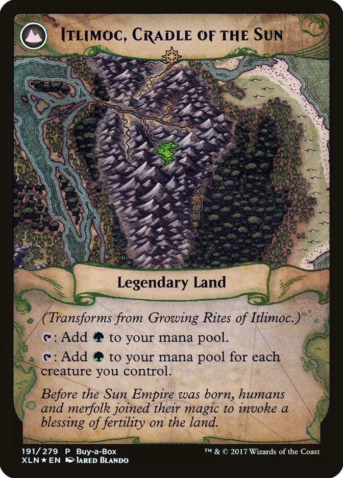 Growing Rites of Itlimoc // Itlimoc, Cradle of the Sun (Buy-A-Box) [Ixalan Treasure Chest] Magic: The Gathering