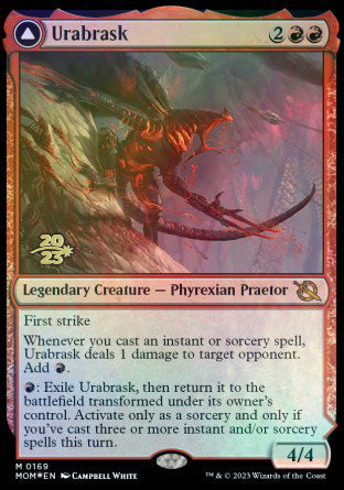 Urabrask // The Great Work [March of the Machine Prerelease Promos] Magic: The Gathering
