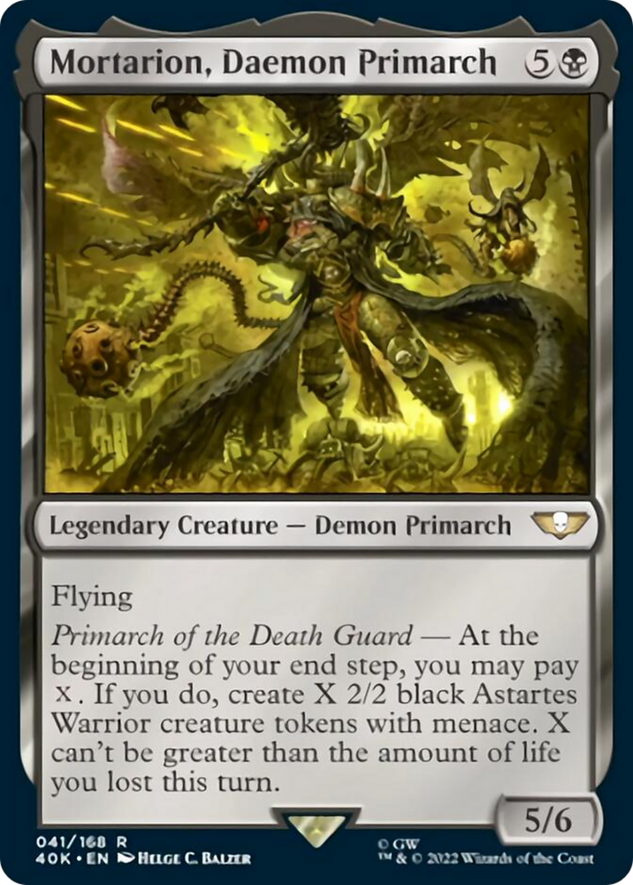 Mortarion, Daemon Primarch [Warhammer 40,000] Magic: The Gathering