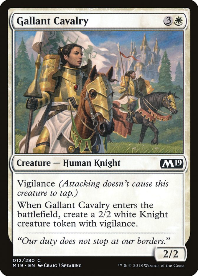Gallant Cavalry [Core Set 2019] Magic: The Gathering