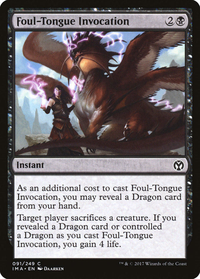 Foul-Tongue Invocation [Iconic Masters] Magic: The Gathering