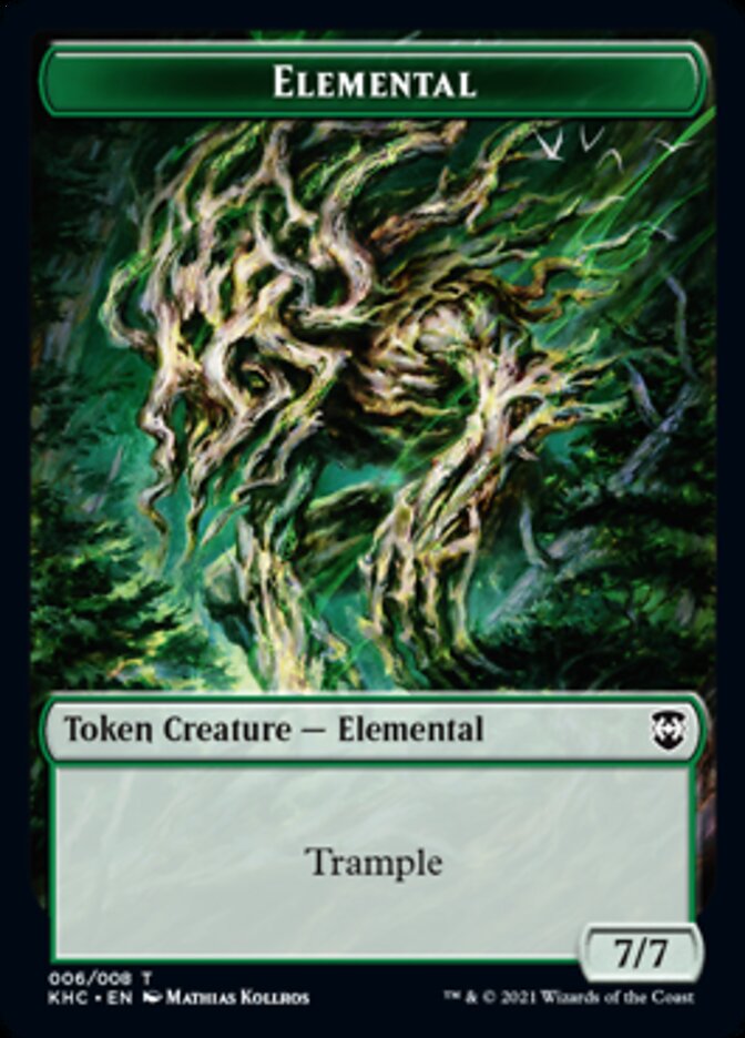 Elemental Token [Kaldheim Commander Tokens] Magic: The Gathering
