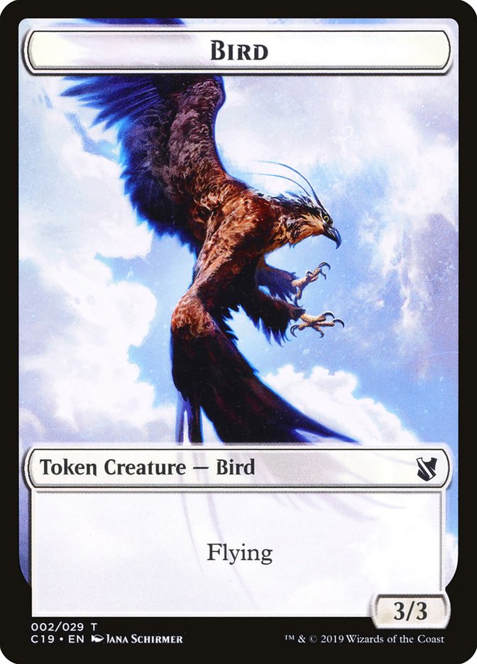Bird Token (002/029) [Commander 2019 Tokens] Magic: The Gathering