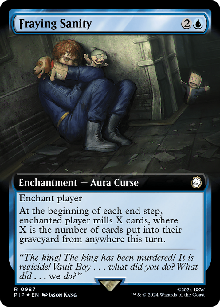 Fraying Sanity (Extended Art) (Surge Foil) [Fallout] Magic: The Gathering