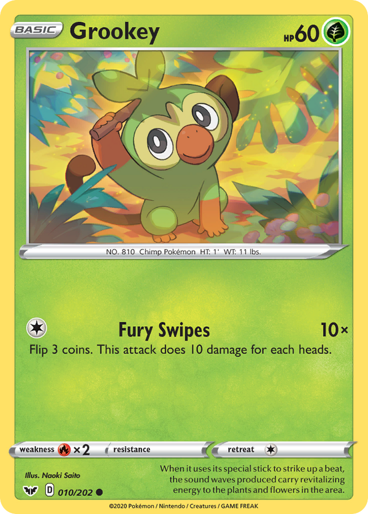 Grookey (010/202) [Sword & Shield: Base Set] Pokémon