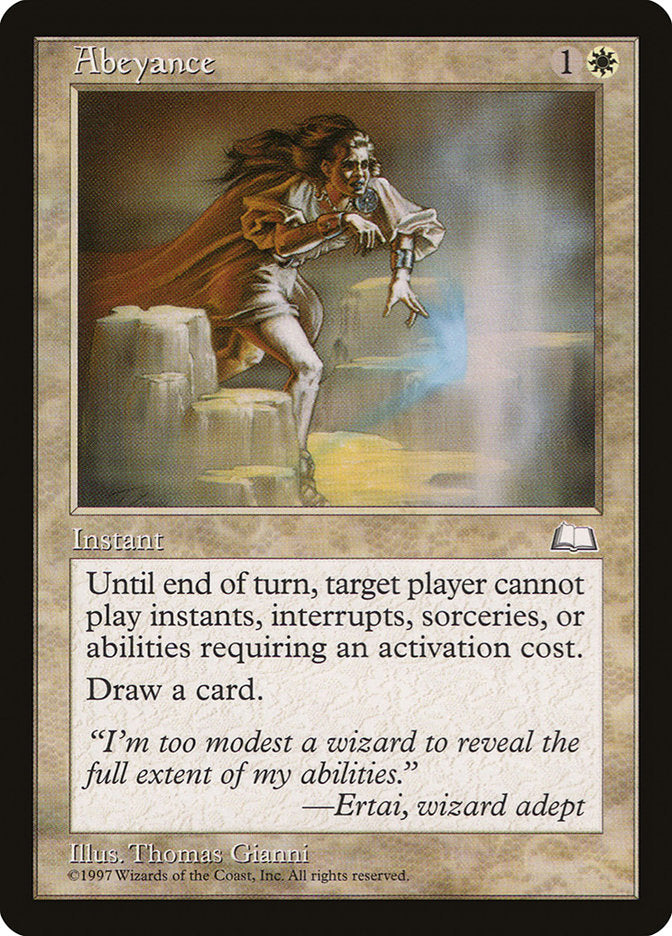 Abeyance [Weatherlight] Magic: The Gathering