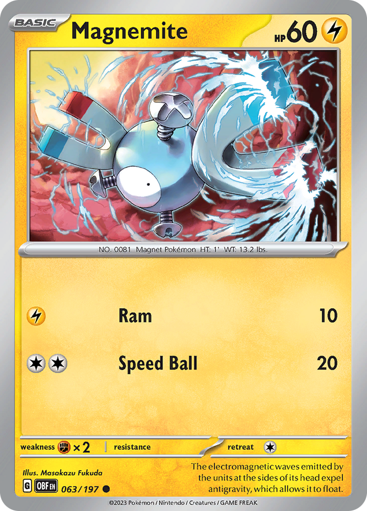Magnemite (063/197) [Scarlet & Violet: Obsidian Flames] Pokémon
