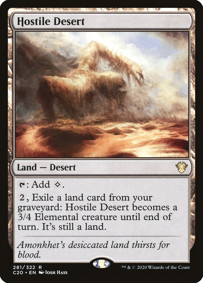 Hostile Desert [Commander 2020] Magic: The Gathering