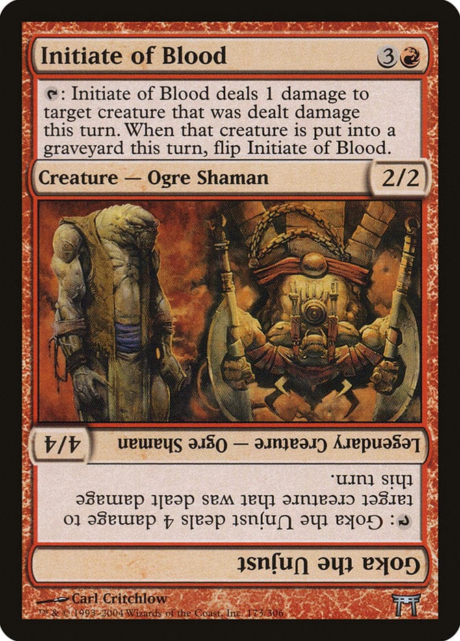 Initiate of Blood // Goka the Unjust [Champions of Kamigawa] Magic: The Gathering