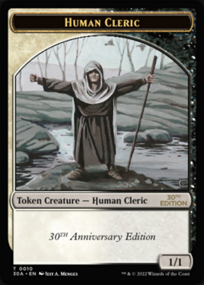Human Cleric Token [30th Anniversary Tokens] Magic: The Gathering