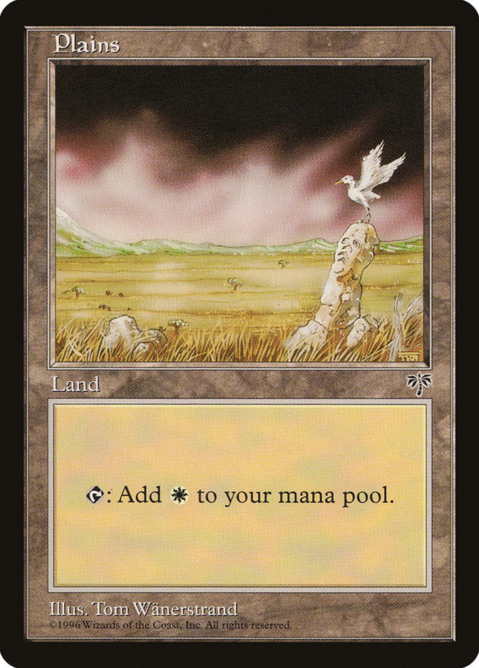 Plains (No Oxen / Signature on Right) [Mirage] Magic: The Gathering