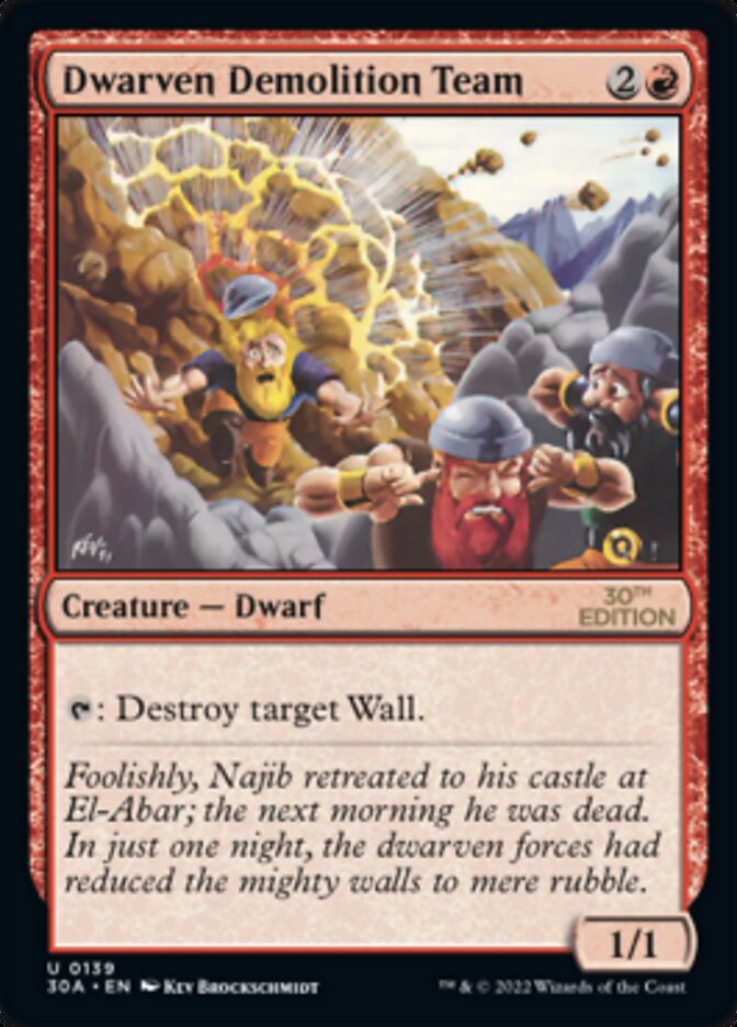 Dwarven Demolition Team [30th Anniversary Edition] Magic: The Gathering