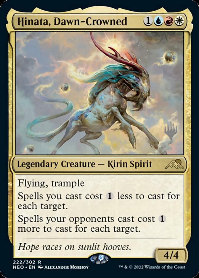 Hinata, Dawn-Crowned (Promo Pack) [Kamigawa: Neon Dynasty Promos] Magic: The Gathering