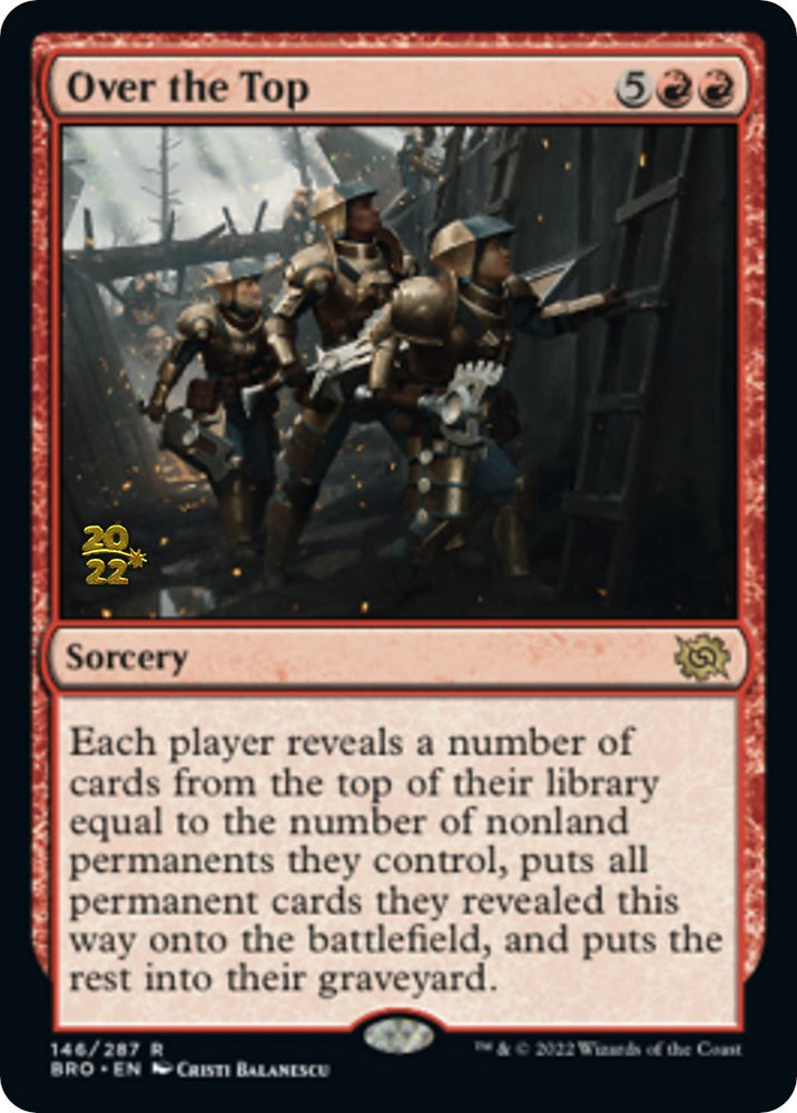 Over the Top [The Brothers' War Prerelease Promos] Magic: The Gathering