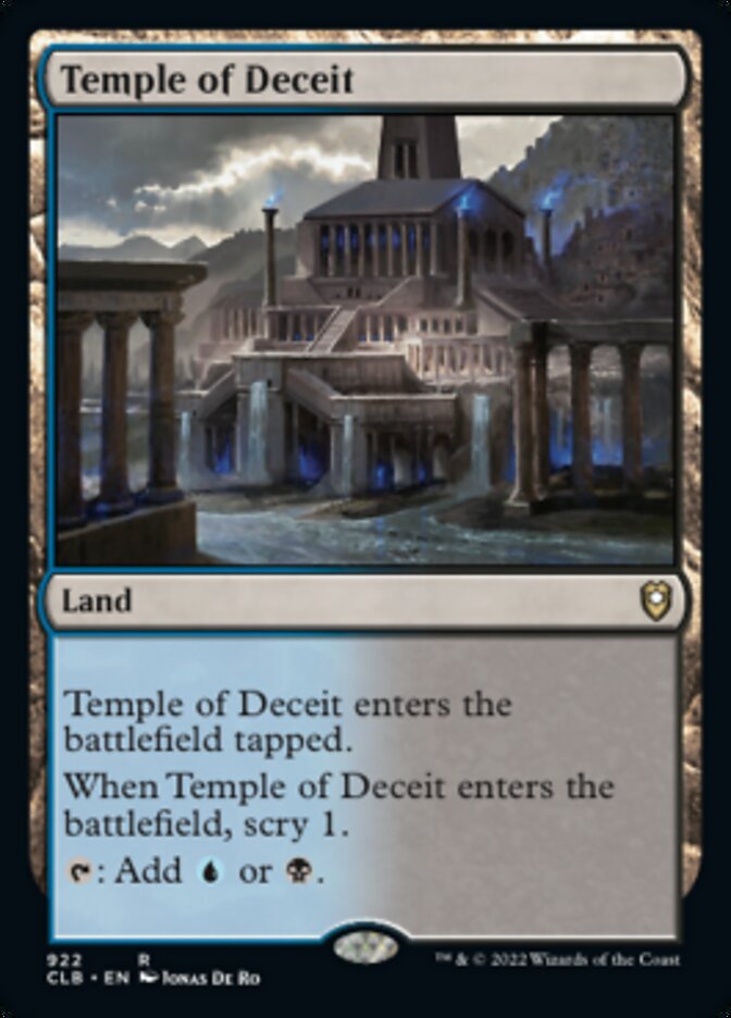 Temple of Deceit [Commander Legends: Battle for Baldur's Gate] Magic: The Gathering