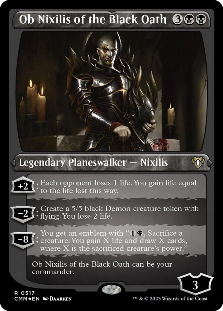 Ob Nixilis of the Black Oath (Foil Etched) [Commander Masters] Magic: The Gathering