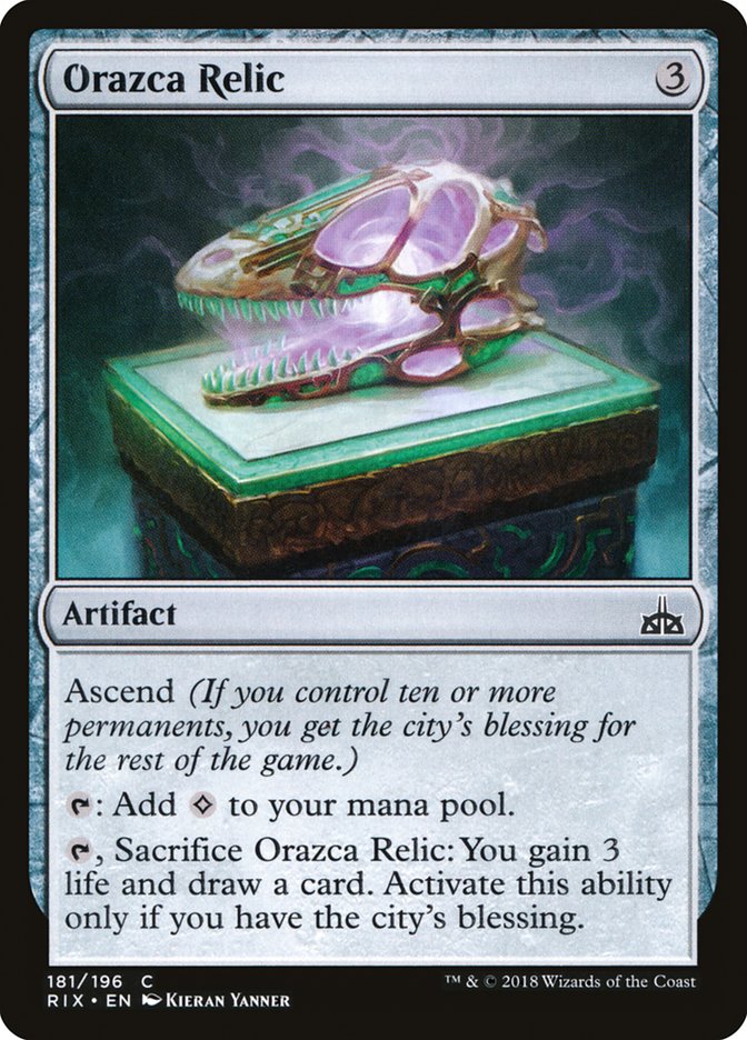 Orazca Relic [Rivals of Ixalan] Magic: The Gathering