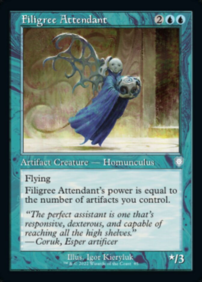 Filigree Attendant (Retro) [The Brothers' War Commander] Magic: The Gathering