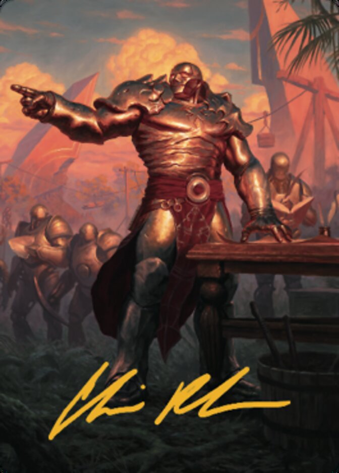 Karn, Living Legacy Art Card 1 (Gold-Stamped Signature) [Dominaria United Art Series] Magic: The Gathering