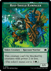 Food // Rust-Shield Rampager Double-Sided Token [Bloomburrow Tokens] Magic: The Gathering