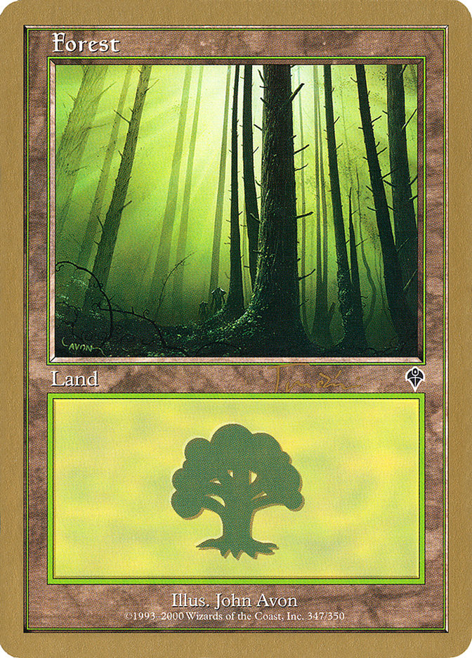 Forest (jt347) (Jan Tomcani) [World Championship Decks 2001] Magic: The Gathering