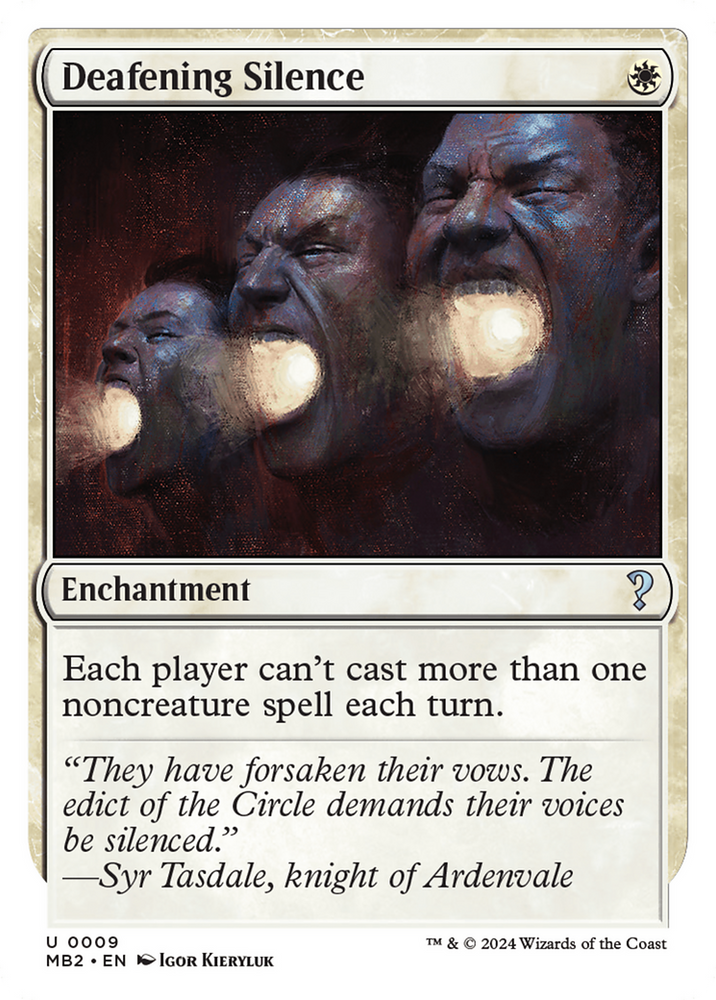 Deafening Silence (White Border) [Mystery Booster 2] Magic: The Gathering