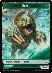 Beast (0006) // Elemental (0008) Double-Sided Token [Edge of Eternities Commander Tokens] Magic: The Gathering