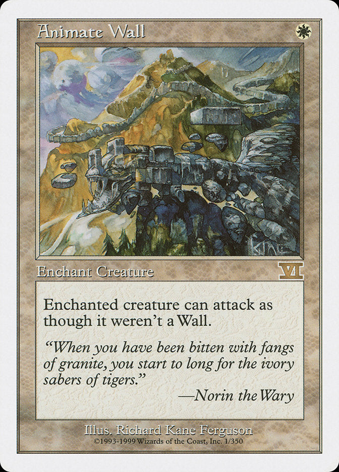 Animate Wall [Classic Sixth Edition] Magic: The Gathering
